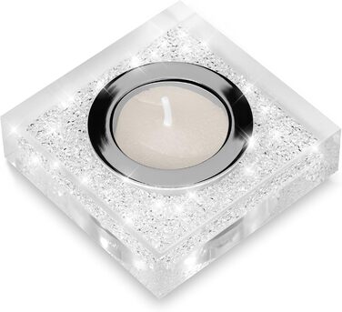 Підсвічник Lotus 1 з кришталями Swarovski, прозорий, сучасна блискуча декорація для столу, новорічний декор, 1 шт. або набір 3 шт.