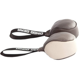 Іграшка для собак Dingo Gear Soft Ball з ручкою з натуральної шкіри для тренування укусу, для цуценят, 8 см, 2 шт.