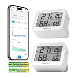 Цифровий термометр-гігрометр Inkbird ITH-13-B, Bluetooth, 2 шт, високоточний з вимірюванням температури та вологості, керування через додаток