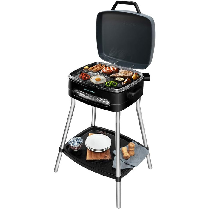 Електричний гриль Cecotec PerfectCountry BBQ, настільний, 2400 Вт, регульована температура, решітка з нержавіючої сталі, 3 рівня висоти, піддон для жиру