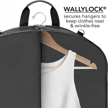 Дорожня трискладна сумка-чохол для суконь WallyBags, 132 см, темно-синя/сіра