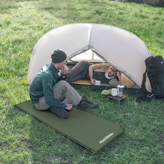 Самонадувний туристичний килимок Naturehike 5 см, з'єднуваний, утеплений, легкий, для кемпінгу, наметів і походів, R-значення 4.8