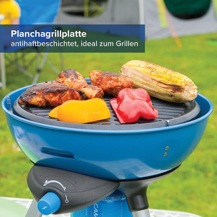 Газовий гриль Campingaz Party Grill 200 для кемпінгу та пікніка, антипригарна поверхня, портативний, багатофункціональний