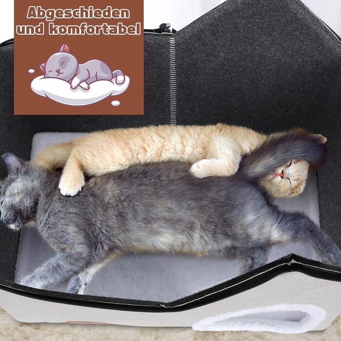 Будинок для котів і собак, утеплена котяча та собача хатка для вулиці, знімний дах, м'яка подушка, для малих і середніх домашніх тварин