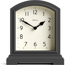 Годинник JONES CLOCKS® Tavern у класичному стилі для каміна, спальні, вітальні та офісу, настільний, поличний, компактний, зелений/темно-сірий