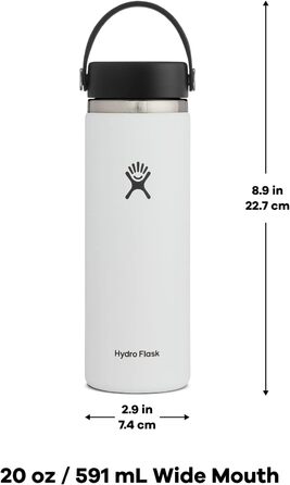 Термобутилка HYDRO FLASK 1180 мл із нержавіючої сталі для води, ізольована спортивна пляшка з герметичною кришкою Flex Cap, ремінцем, підходить для посудомийної машини, Snapper