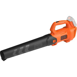 Акумуляторний повітродув Black+Decker 18В, 145 км/год, 577 м³/год, з вбудованим скребком для листя, для терас, доріжок, під'їздів, без акумулятора і зарядного пристрою BCBL200B