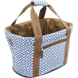 Кошик для покупок SHOPPERS'DELIGHT з захисною кришкою, поліестер, 42x27x26 см, 20 л, синій/білий