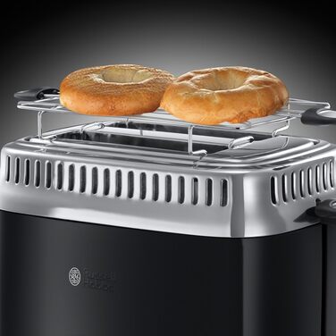 Ретро чайник Russell Hobbs 1,7 л, 2400 Вт, чорний/нержавіюча сталь