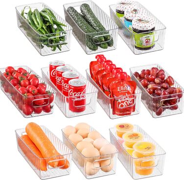 Набір органайзерів для холодильника 10 шт, BPA Free, кухонні контейнери для зберігання їжі, фруктів, овочів, організація простору для кухні, комори, шаф, морозильника, офісу, ванної кімнати