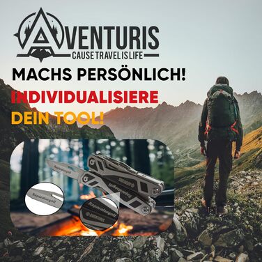 Мультитул AVENTURIS з нержавіючої сталі, 21 функція, складаний ніж, плоскогубці, викрутка, багатофункціональний інструмент для чоловіків