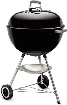 Вугільний гриль Weber Classic Kettle 57 см, чорний, з термометром, емальований, на колесах, для барбекю
