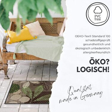 Килимок для підлоги Salonloewe Pure Style Wavy Lines, кольоровий, 75x120 см, праний, протиковзкий, доріжка для дому, хвилястий візерунок