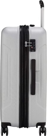 Валіза American Tourister Tracklite Spinner, велика, розширювана, 120 л, срібляста, 67 см