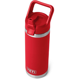 Термобутилка YETI Rambler C із трубочкою, нержавіюча сталь, 532 мл, вакуумна ізоляція, червона