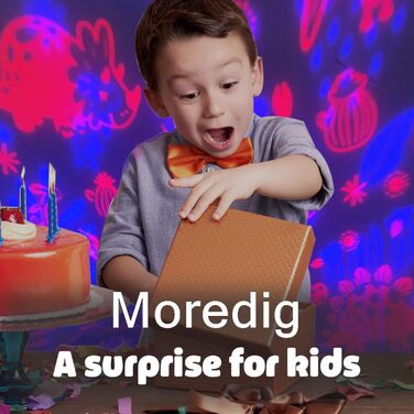 Нічник-проєктор зоряного неба Moredig з пультом, таймером, для дітей, нічне світло для дитячої кімнати, подарунок на день народження та Різдво, чорний і білий