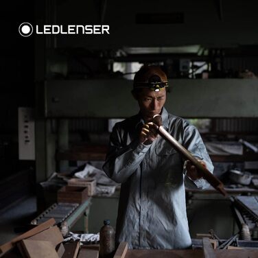 Професійний налобний ліхтар Ledlenser iH5R з кріпленням на шолом і чохлом, 600 люмен, акумуляторний, USB-зарядка, 158 г, зручний для роботи в рукавичках