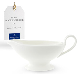 Villeroy & Boch Royal соусник з ручкою білий, порцеляновий, преміум, для соусів і дипів, можна мити в посудомийній машині