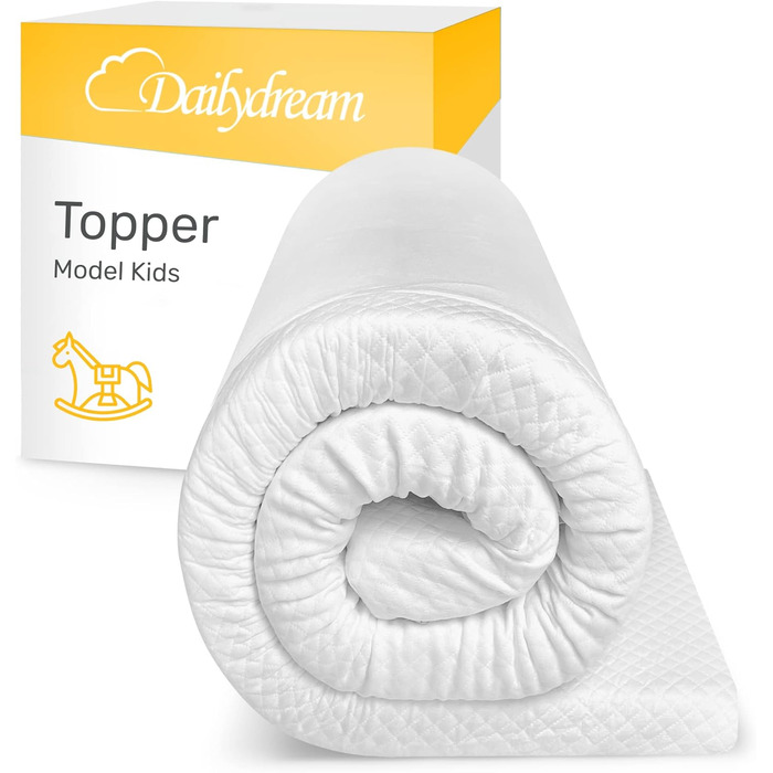 Дитяча ортопедична матрацна накладка Dailydream Kids M з ефектом пам'яті, 140x70x5 см, стандартна