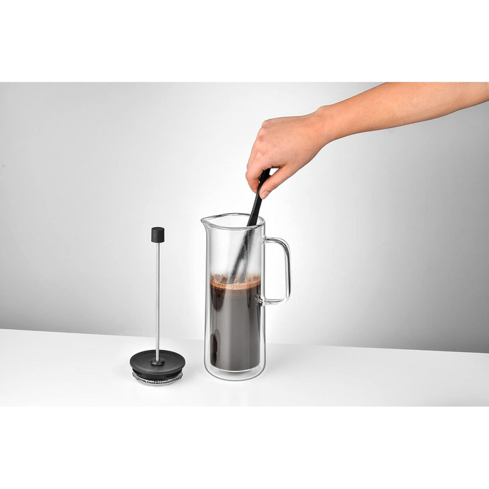 Френч-прес WMF Coffee Time 0,75 л, подвійне скло, для кави, на 6 чашок, скляний, можна мити в посудомийній машині