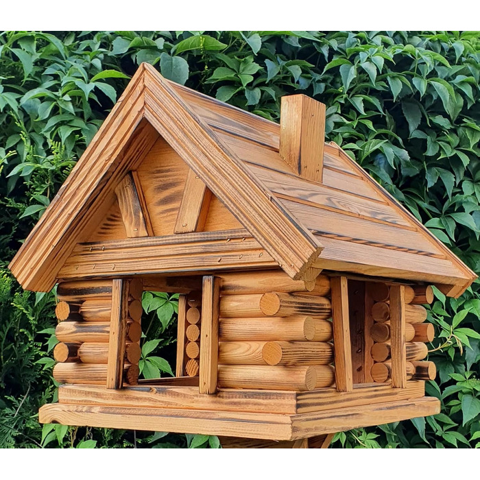 Дерев'яний годівничка для птахів VOGELHAUS, коричневий, будиночок для підгодівлі