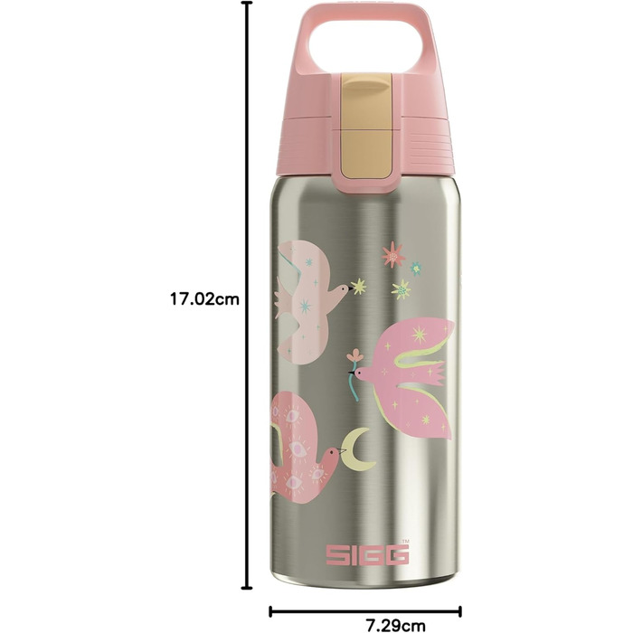 Дитяча ізольована пляшка для напоїв SIGG Shield Therm ONE 0,5 л, підходить для газованої води, герметична, легка, BPA-free, Fly Away