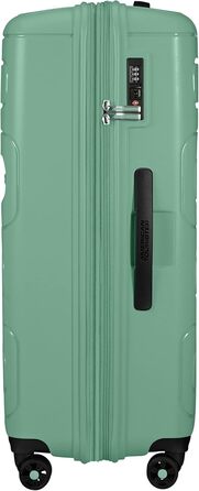 Валіза American Tourister Sunside Spinner 55 см, 35 л, чорна, розширювана, 77-118 л, мінерально-зелена