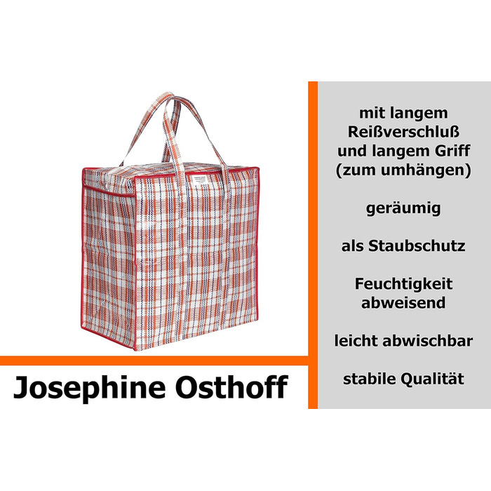 Універсальні водонепроникні сумки для зберігання Josephine Osthoff, міцні та багатофункціональні, з блискавкою, для переїзду та покупок, 75 л, до 20 кг, чорні, набір 9 шт. (червоні 9 шт.)