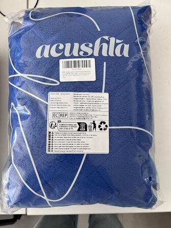 ACUSHLA водонепроникна флісова ковдра для кемпінгу 145x200 см, армійсько-зелена/синя, утеплена, вітрозахисна, для пікніка, пляжу, авто, стадіону, прання в машині
