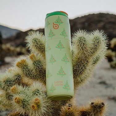 Термос пляшка для води bottlebottle, 946 мл, з трубочкою та ручкою, нержавіюча сталь, ізольована, спортивна, герметична, BPA-free, малюнок Дерево