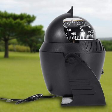Filfeel цифровий морський компас із LED-підсвіткою, високоточний електронний навігаційний компас для човна, авто, чорний, 5,39 x 3,66 дюйма