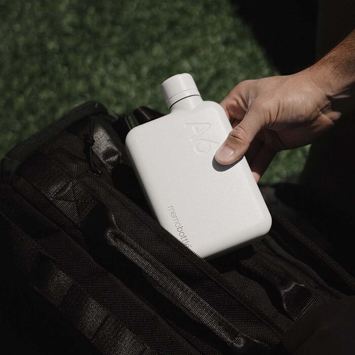 Пляшка для води memobottle з нержавіючої сталі, біла, преміум-якість, герметична, BPA-free, для спорту та подорожей