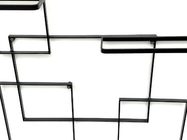 Металевий винний стелаж DanDiBo Black Line, настінний, чорний тримач для пляшок