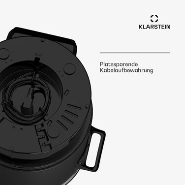 Електричний стерилізатор Klarstein Biggie Small, 27 л, 2000 Вт, цифровий, регульована температура, таймер 120 хв, для консервування, глінтвейну, матовий чорний