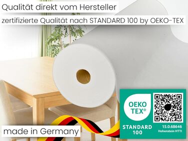 Скатертина Sensalux у рулоні 1,18×25 м, водонепроникна, неткана, сертифікат Oeko-TEX 100, біла
