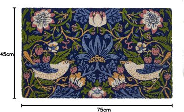 Килимок для входу з кокосового волокна Entryways Victoria and Albert Museum Erdbeer-Dieb, багатобарвний, 45x75 см