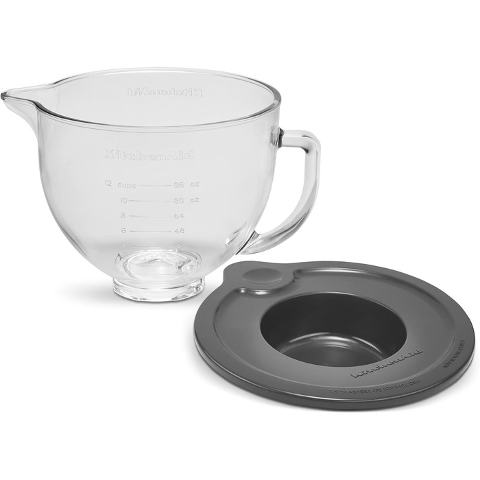 Миска для змішування KitchenAid KSM5GB, скляна з мірним маркуванням