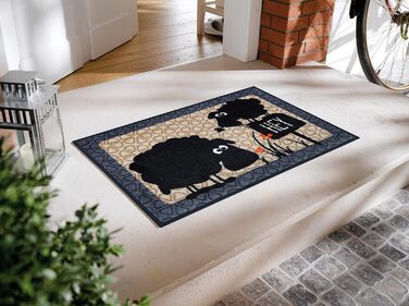 Килимок для взуття wash+dry Gertrud & Elsbeth 50x75 см, для дому та вулиці, праний, багатоколірний
