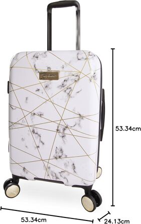 Валіза Juicy Couture Vivian Spinner 53,3 см, мармурова, біла, полікарбонат