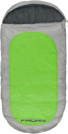 Дитячий спальний мішок Fridani PG 180x90 см XXL, зелений, теплий, водовідштовхувальний, праний, до -12°C