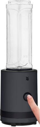 Міні-блендер WMF Küchenminis Smoothie-to-go, 300 Вт, 2 пляшки 0,6 л, нержавіюча сталь, чорний