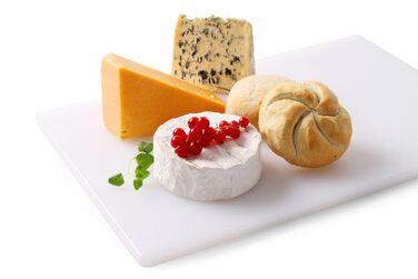 Дошка для нарізання HENDI, HACCP, двостороння, для сиру та хліба, 600x400x18 мм, біла, HDPE 500
