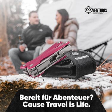 AVENTURIS Мультитул для велосипеда та outdoor, багатофункціональний інструмент, подарунок для чоловіків, персоналізований, зелений або рожевий
