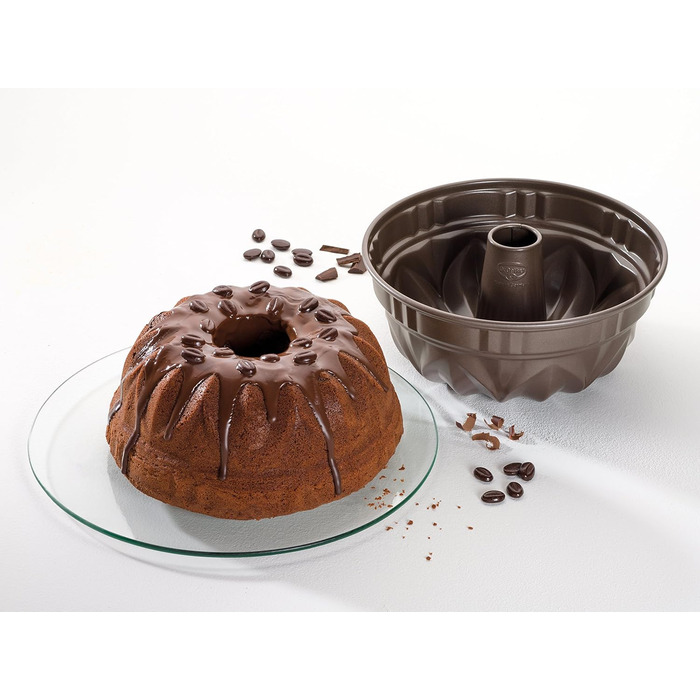 Форма для випічки кексу Dr. Oetker Gugelhupf 25 см, кругла, антипригарна, з захистом від протікання, коричнева
