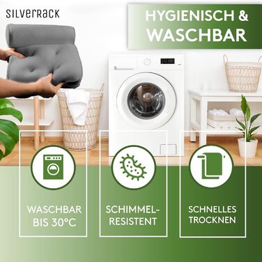 Подушка для ванни SilverRack MEDIUM-WEICH сіра 3D, ергономічна, з присосками, аксесуар для ванни