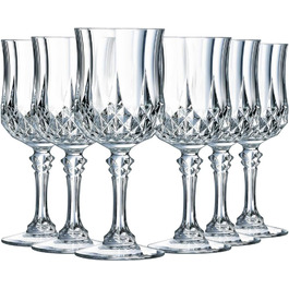 Келихи для вина Cristal d'Arques Paris Longchamp 170 мл, 6 шт, із Кварксу, підвищена міцність, прозорість та блиск, посилена упаковка