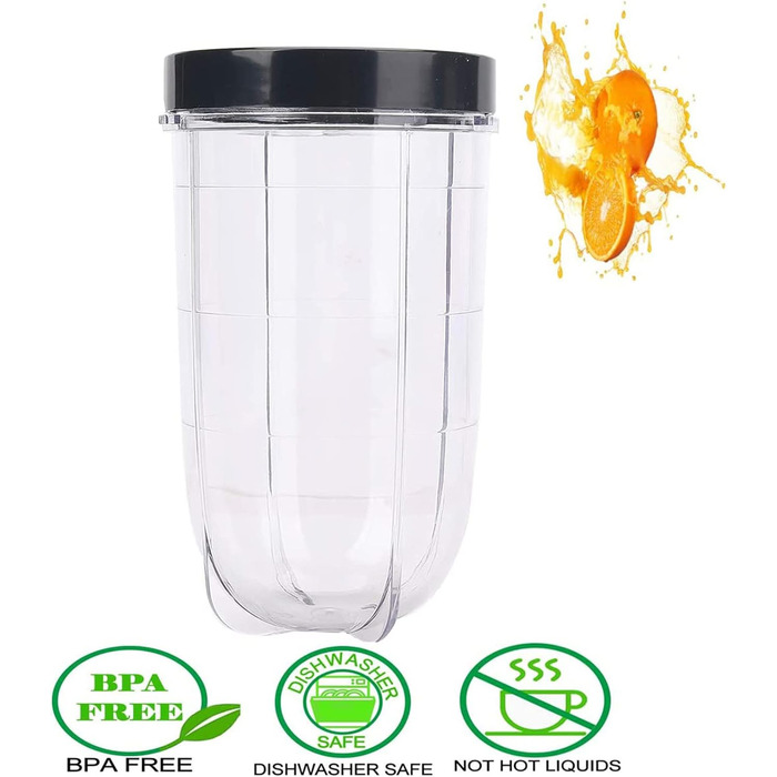 Набір із 3-х чаш для блендера Magic Bullet 250 Вт, 473 мл, із кришками, сумісні з Magic Bullet 250 Вт міксером-соковижималкою, запасні стакани