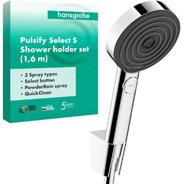 Душовий набір hansgrohe Pulsify Select S, ручна лійка з 3 режимами, шланг і тримач, хром