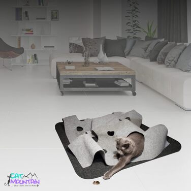Інтерактивний килим-тунель для котів CatMountain®, іграшка для кошенят та дорослих котів
