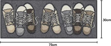 Килимок для взуття Salonloewe Sneakers 30x75 см, підставка для взуття, взуттєвий килимок